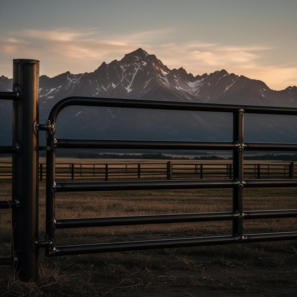 Custom Montana ranch gate